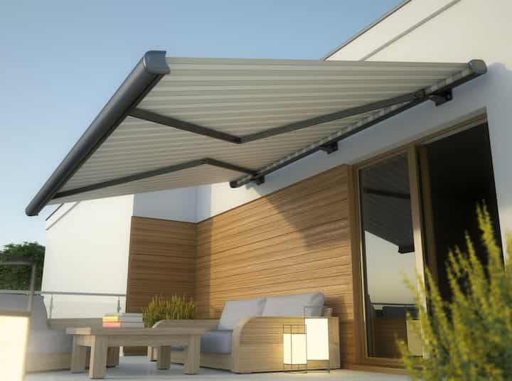 Convenient retracable awning for outdoor space in Newark, NJ.